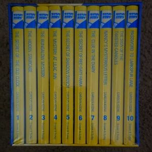 Yellow and Blue Nancy Drew Mystery Book Set, Books #1-10